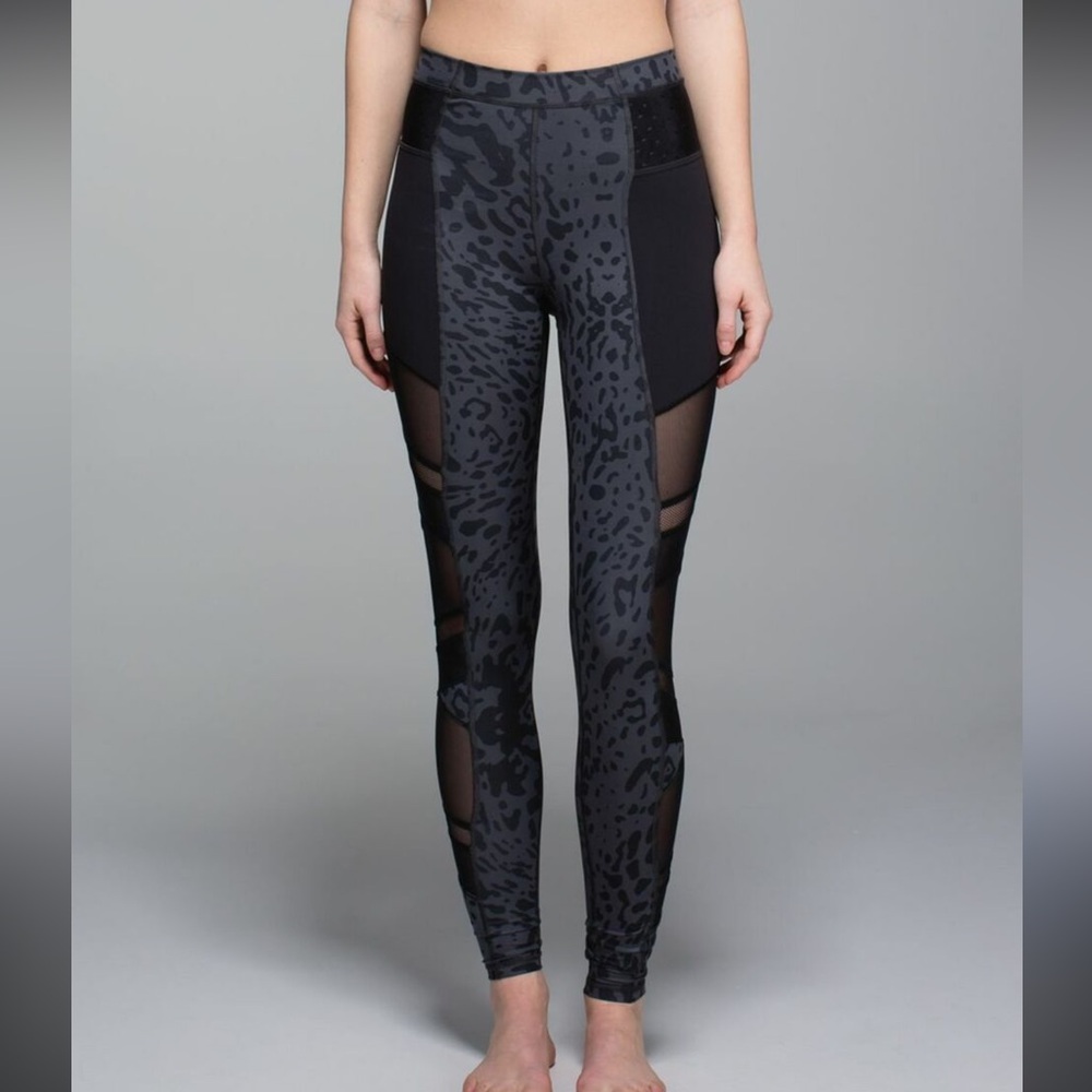 Lululemon Just Breathe Leopard Mesh Leggings
